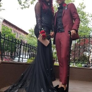 Black sequin formal mermaid gown